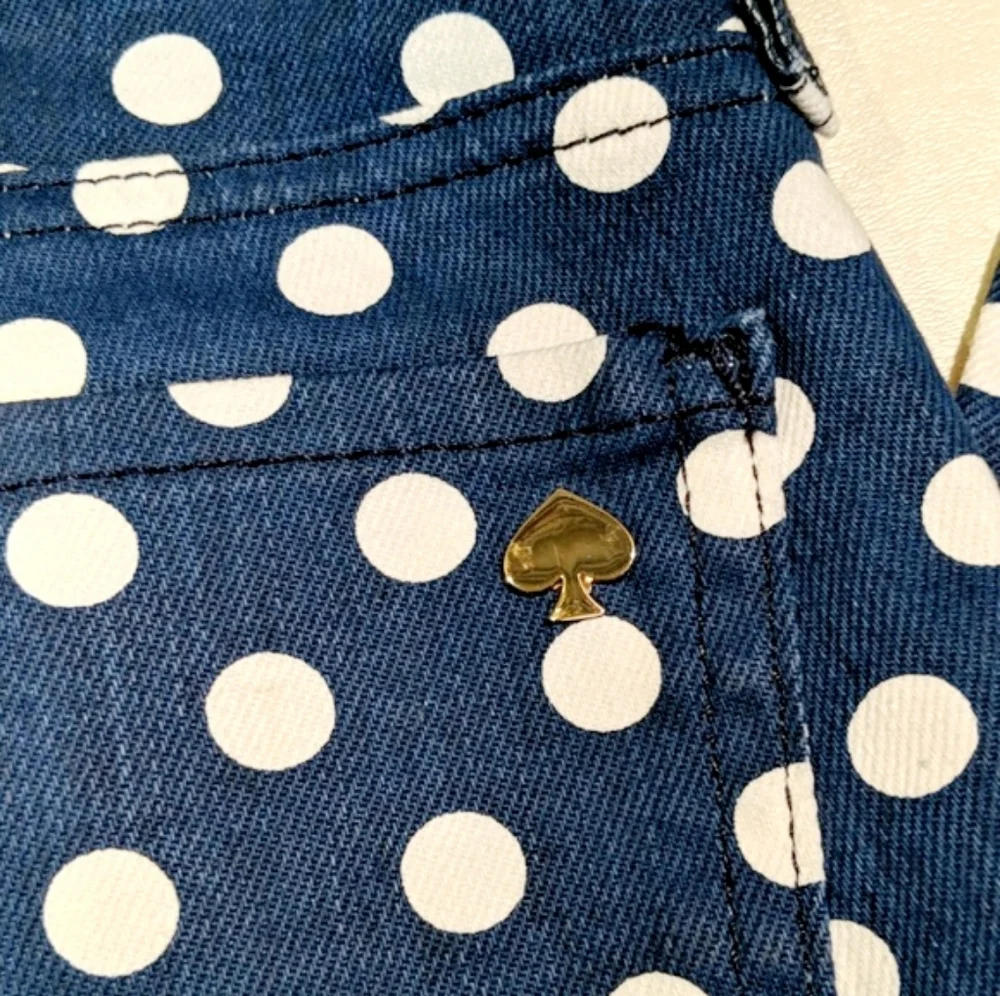 KATE SPADE Polka-Dot 'Broome Street' Skinny Jeans NWOT